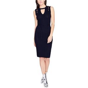 Rachel Roy Women's Sleeveless Keyhole Sweater/knit Dress, Navy Blue, XXLarge